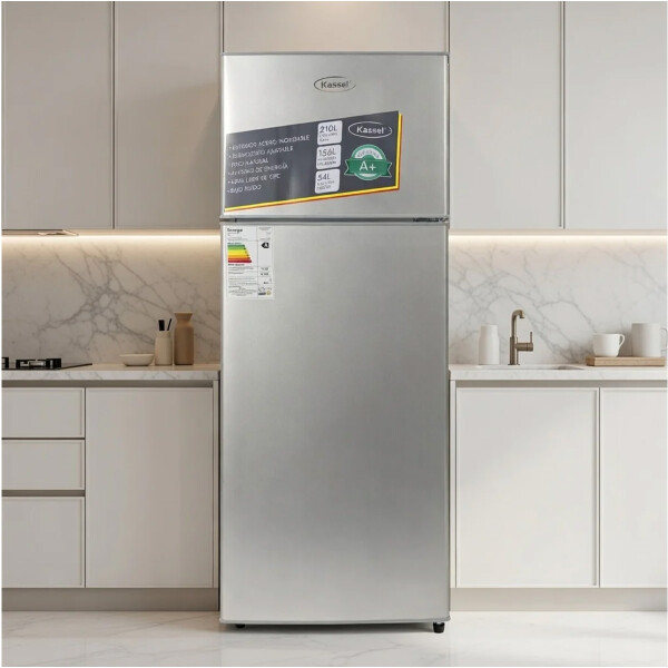 HELADERA CON FREEZER 210 L GRIS KASSEL HELADERA CON FREEZER 210 L GRIS KASSEL