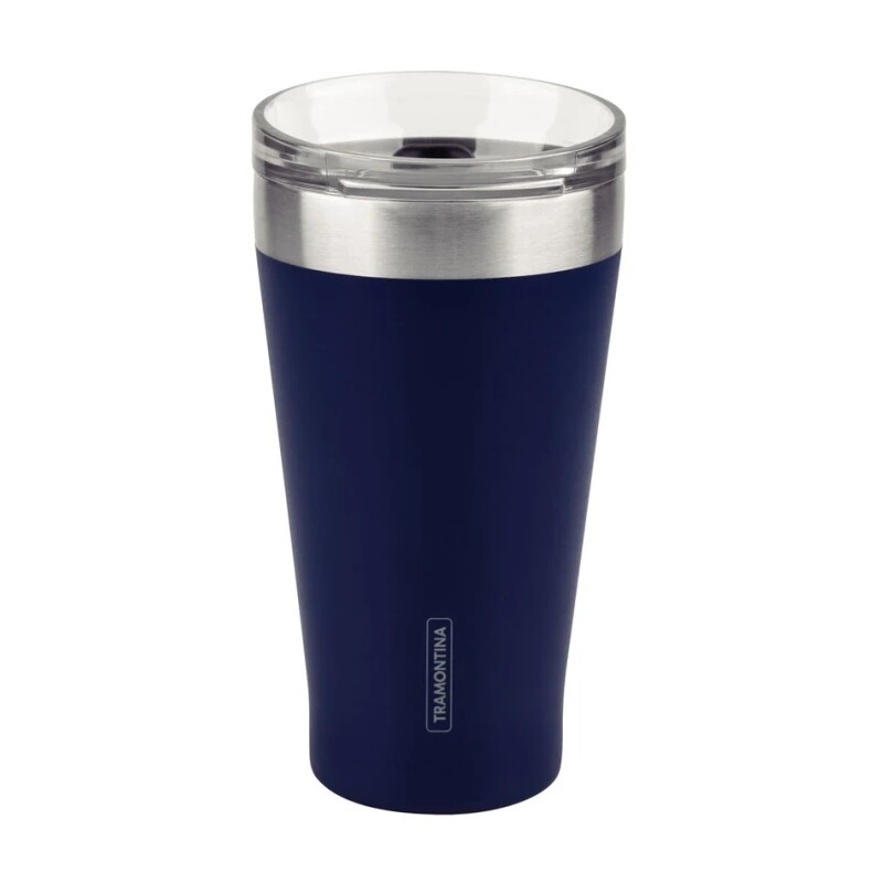 Vaso Térmico 550 ml de Acero Inoxidable con Tapa – Azul EXATA VASO TERMICO AZUL / ACERO INOX. C/T 550 ML