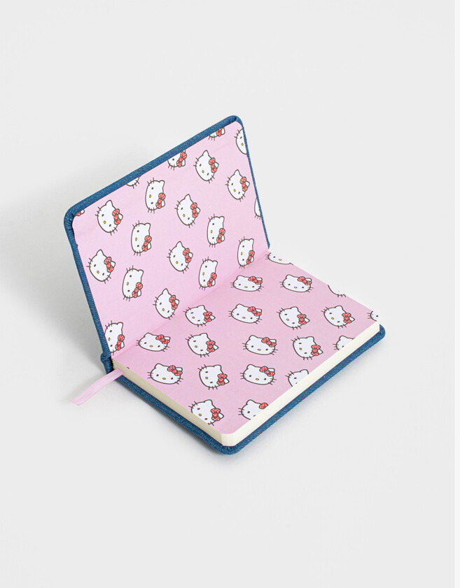 Anotadores Cuadernos y Memos Licencias Cuaderno A6 Denim "hello Kitty" - Azul Medio