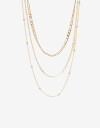 Collares Cortos Metal Set De Collares - Dorado