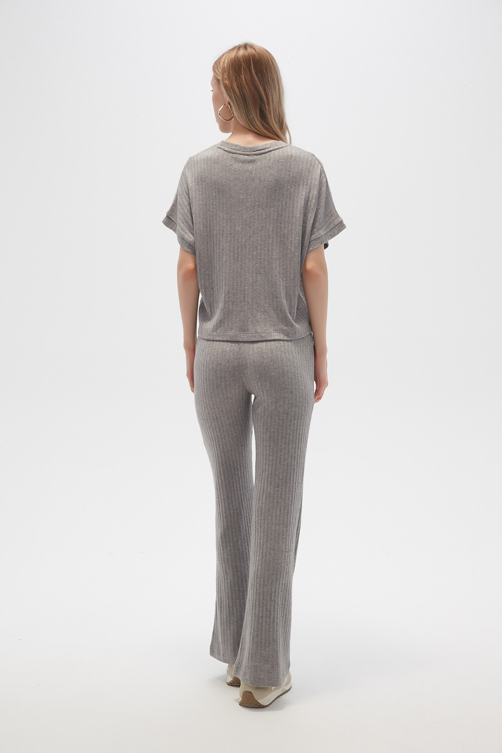 Pantalon Rana Gris Melange Medio