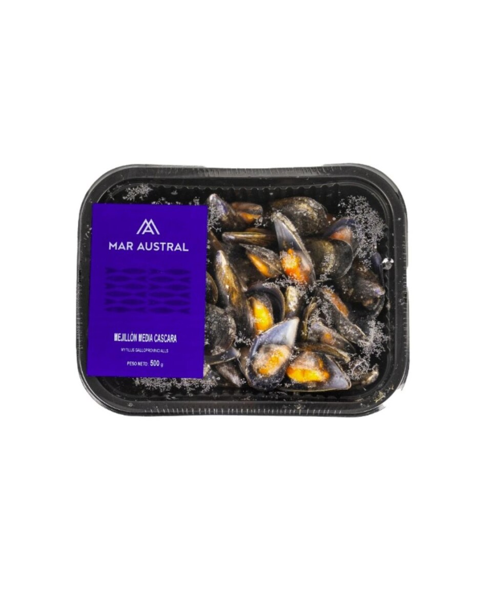 MEJILLON MEDIA CASCARA BANDEJA 500 GRS 