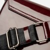 Bandolera The Circle en cuero charol Burgundy Niquel