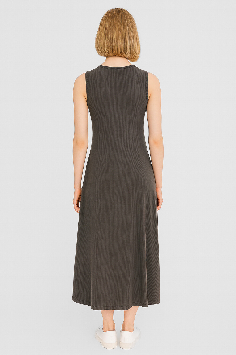 Vestido Barra Gris Medio