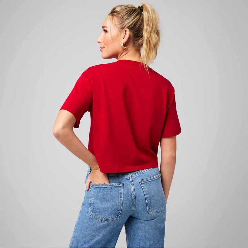 Polo Cotton Boxy Tee Mujer Holly Berry