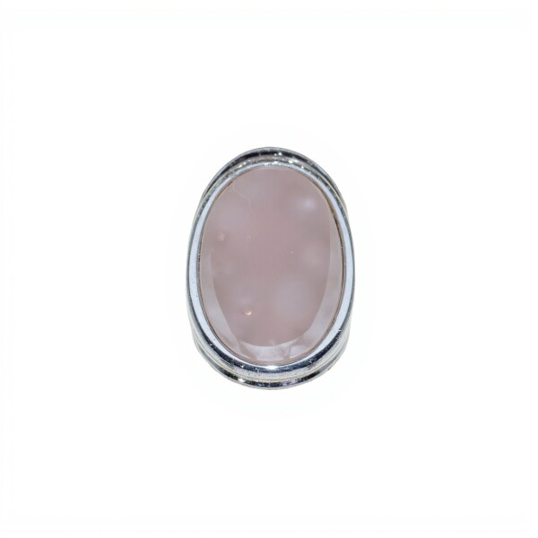 Anillo Oval-Plata 925-Piedra Cuarzo rosa-AN3938 conpiedra