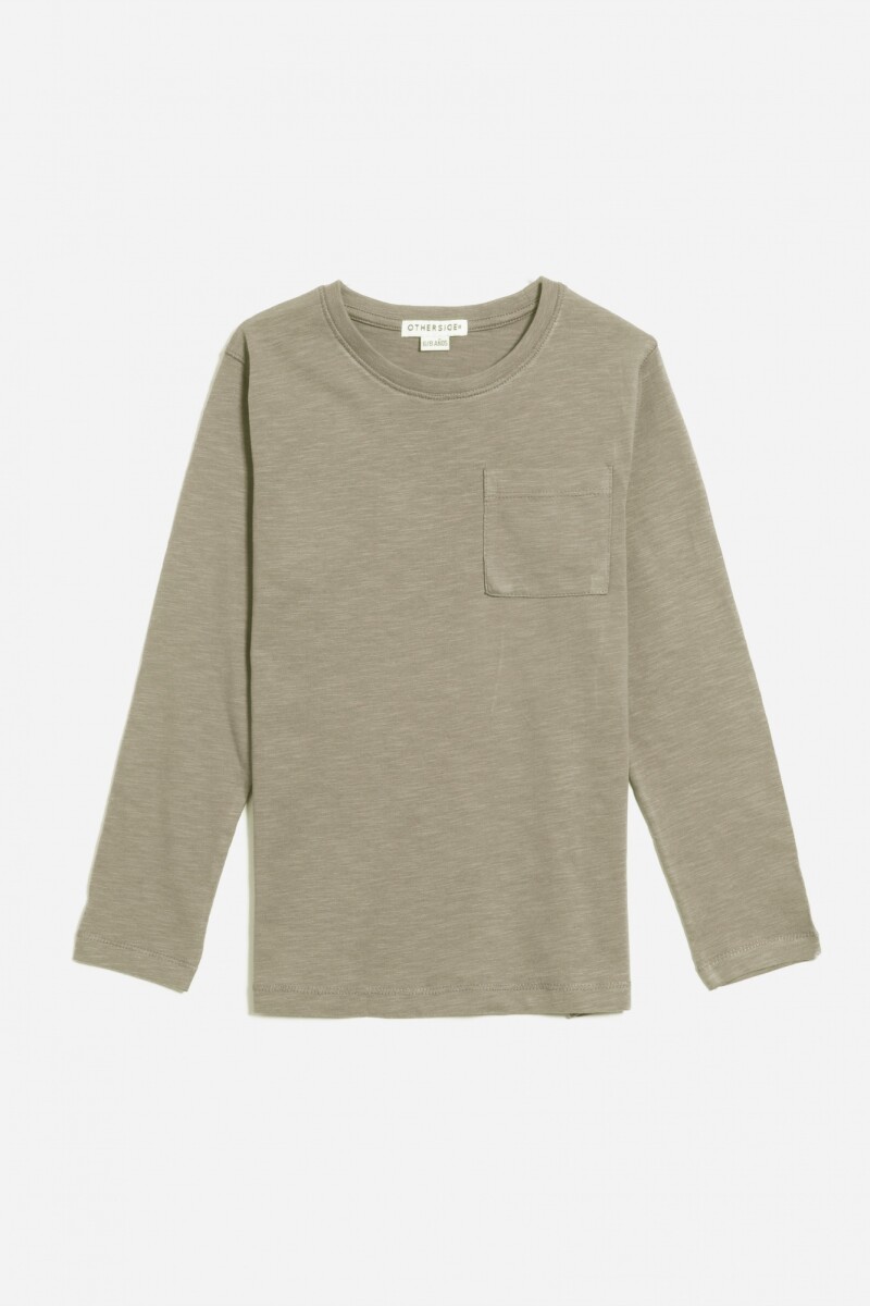 Remera básica manga larga - Beige 