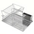 Escurridor de Platos Seca Vajilla Cubiertos 2 Niveles Acero IMBACK Color Plateado Escurridor de Platos Seca Vajilla Cubiertos 2 Niveles Acero IMBACK Color Plateado