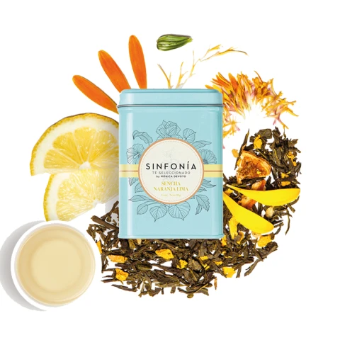 Té Sencha Naranja Lima Sinfonía 80g Te Sinfonia Sencha Naranja