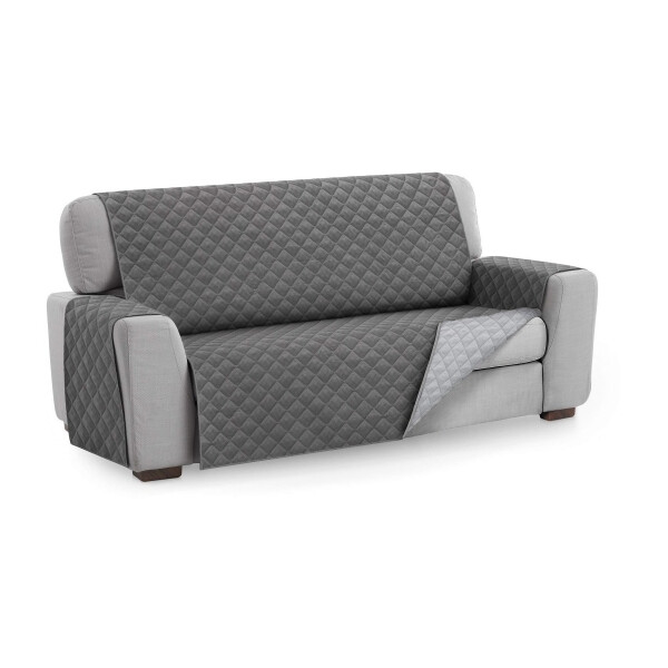 Cubre Sofá Sillón Protector Reversible 3 Cuerpos Cobertor Variante Color Gris