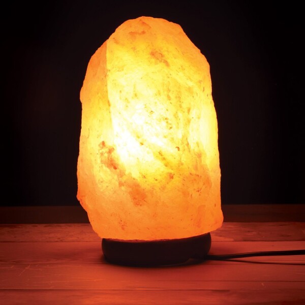 Lámpara Sal Himalaya 3-5 KG Dimmer Calidad Base Madera Modelo Lámpara Sal Himalaya