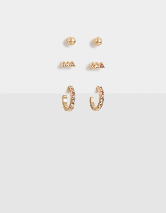 Aros Sets Bañada en Oro Sets De Aros Bañado En Oro - Dorado