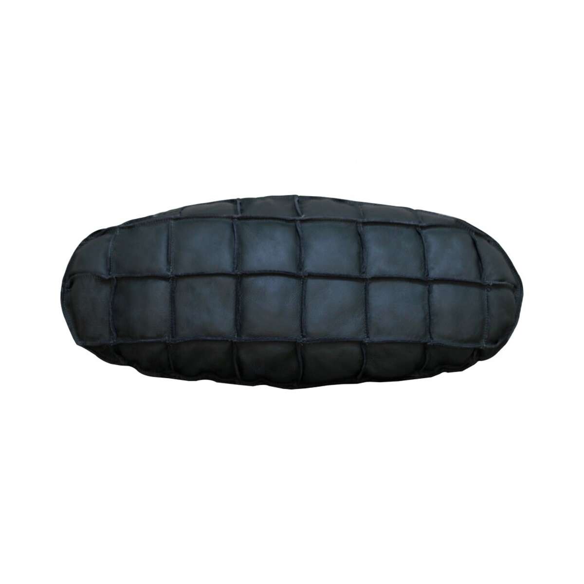 Almohadion Cuero 76x35cm oval grande - Negro 