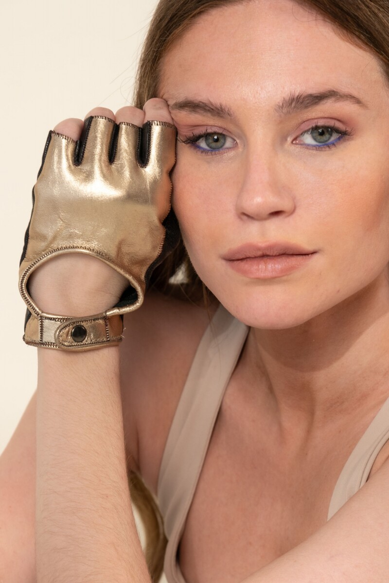 Guantes de Conducir Dorado