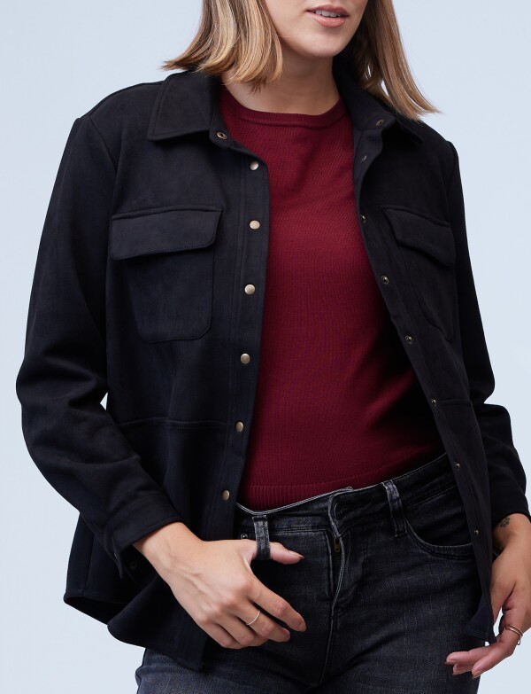 Sobrecamisa Suede NEGRO