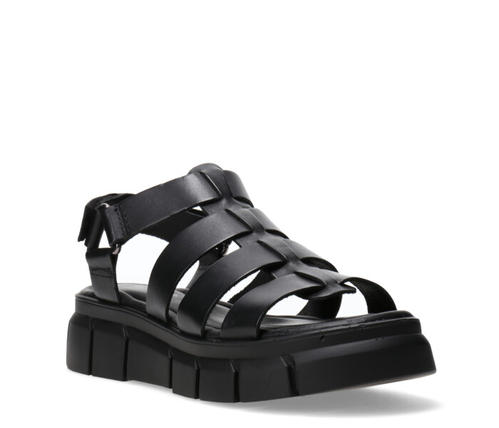 Sandalias de Mujer Bottero de tiras c/velcro Negro