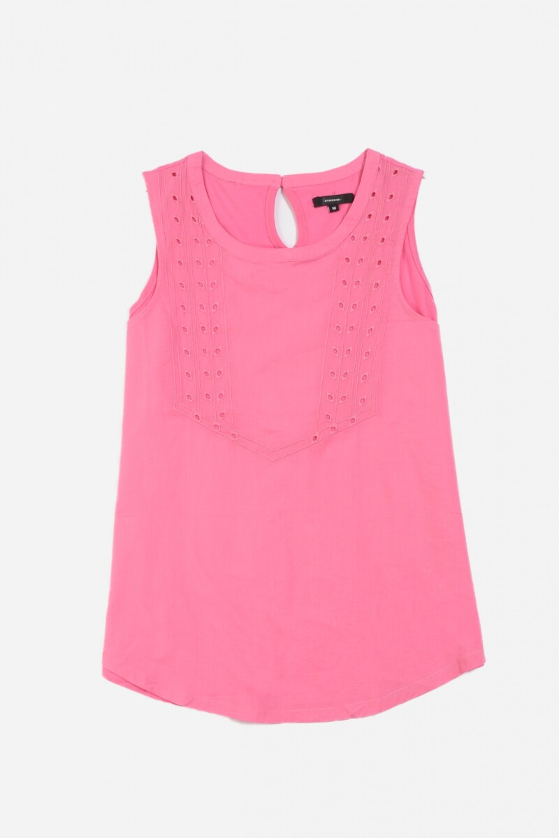 Blusa con calado FUCSIA