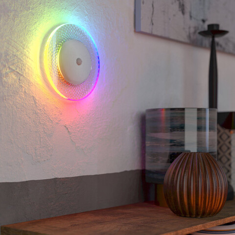 Aplique LED USB 0,7W blanco con sensor mov. y control Ø115mm RGBWW EG3634
