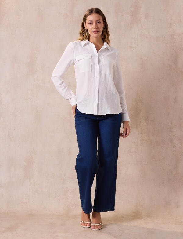 Camisa Bolsillos BLANCO