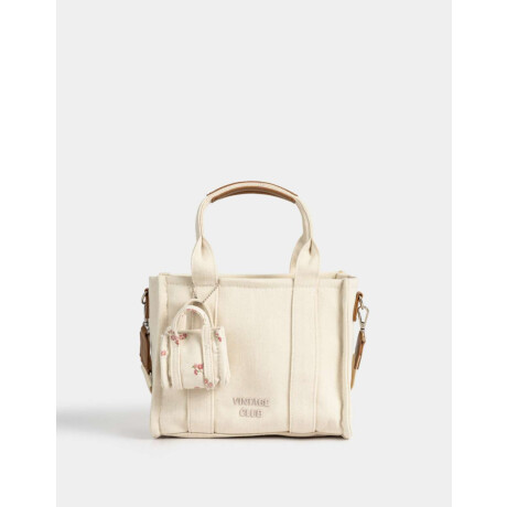 Cartera City Canvas Blanco Crudo