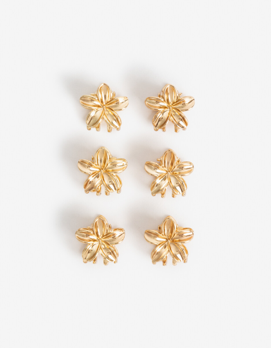 Set X6 Mini Flores Metálicas. 