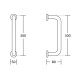 AGARRADERA ACERO INOXIDABLE METAL 201 CROMO 30CM MATE CROMO