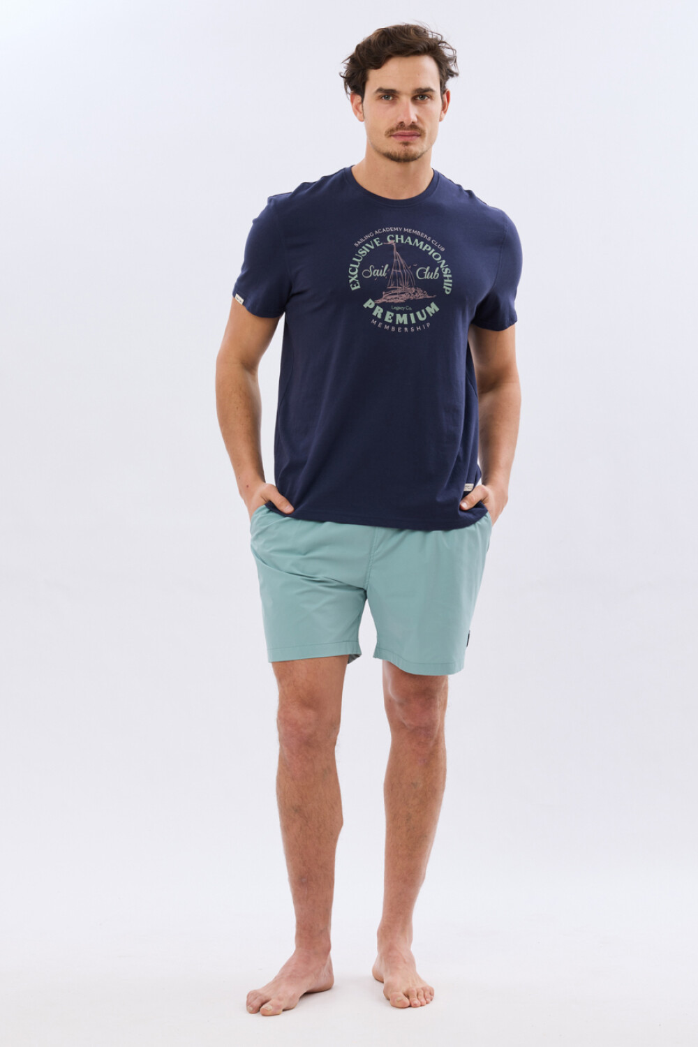SHORT DE BAÑO FLEX LISO Denim