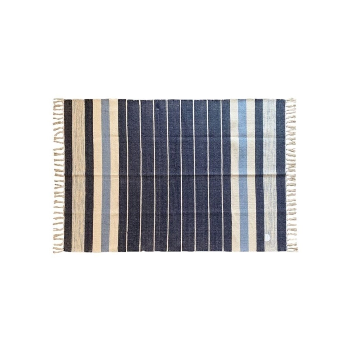 ALFOMBRA C/FLECOS 69X114CM CENTRO AZUL 