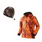 Combo Campera Tácticas Impermeable + Gorro Micro Polar Realtree orange