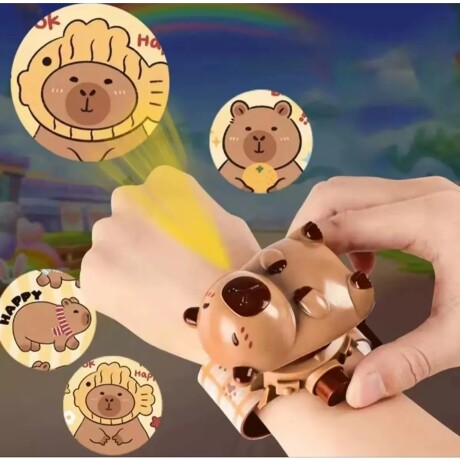 Reloj Digital Infantil Capibara Proyector de Imágenes MARRON