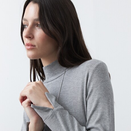 POLERA DIBAL Gris Melange