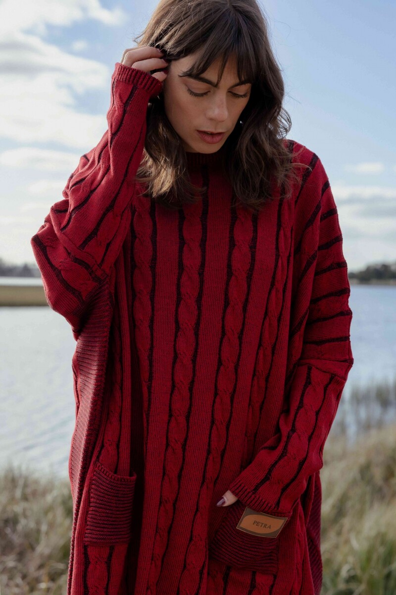 Sweater Oceano Rojo/Negro