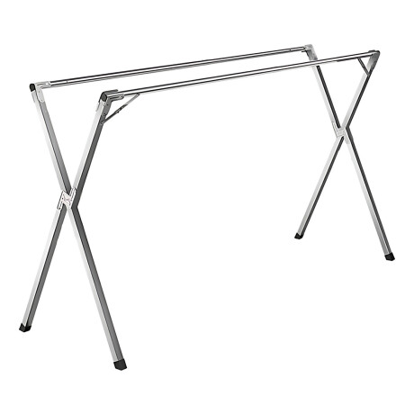Tender Aluminio Inox De Pie Tendedero Para Ropa Plegable Gris