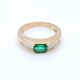 Anillo oro 18k esmeralda y brillantes princesa Anillo oro 18k esmeralda y brillantes princesa