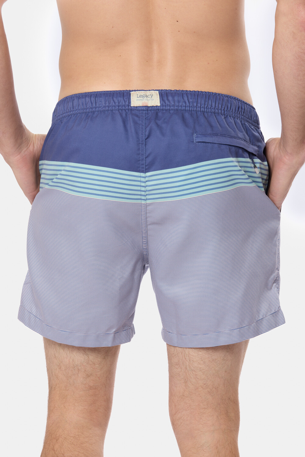 SHORT DE BAÑO RAYADO Rosa