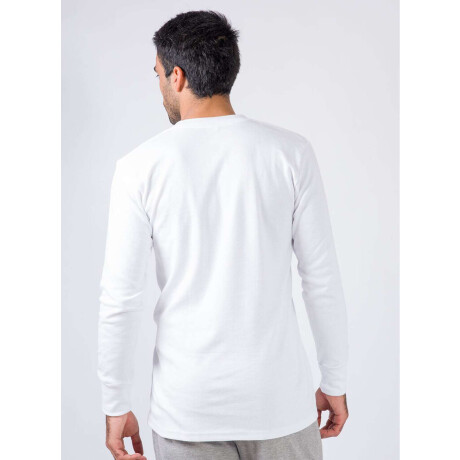 Camiseta interlock de manga larga Blanco