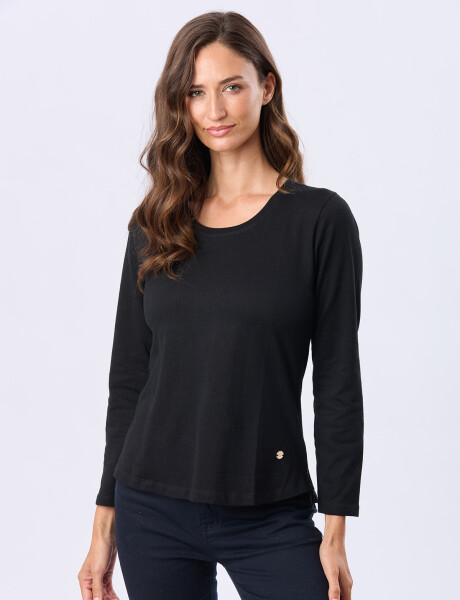 REMERA BÁSICA DE ALGODÓN Negro
