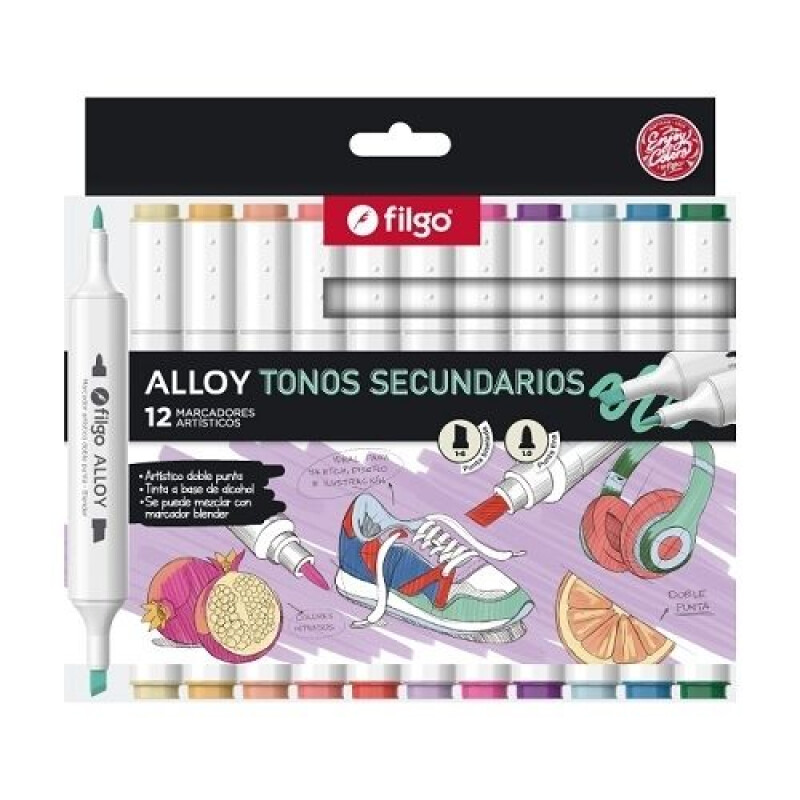 Filgo Marcador Artistico Alloy Estuche 12 Secundarios Filgo Marcador Artistico Alloy Estuche 12 Secundarios