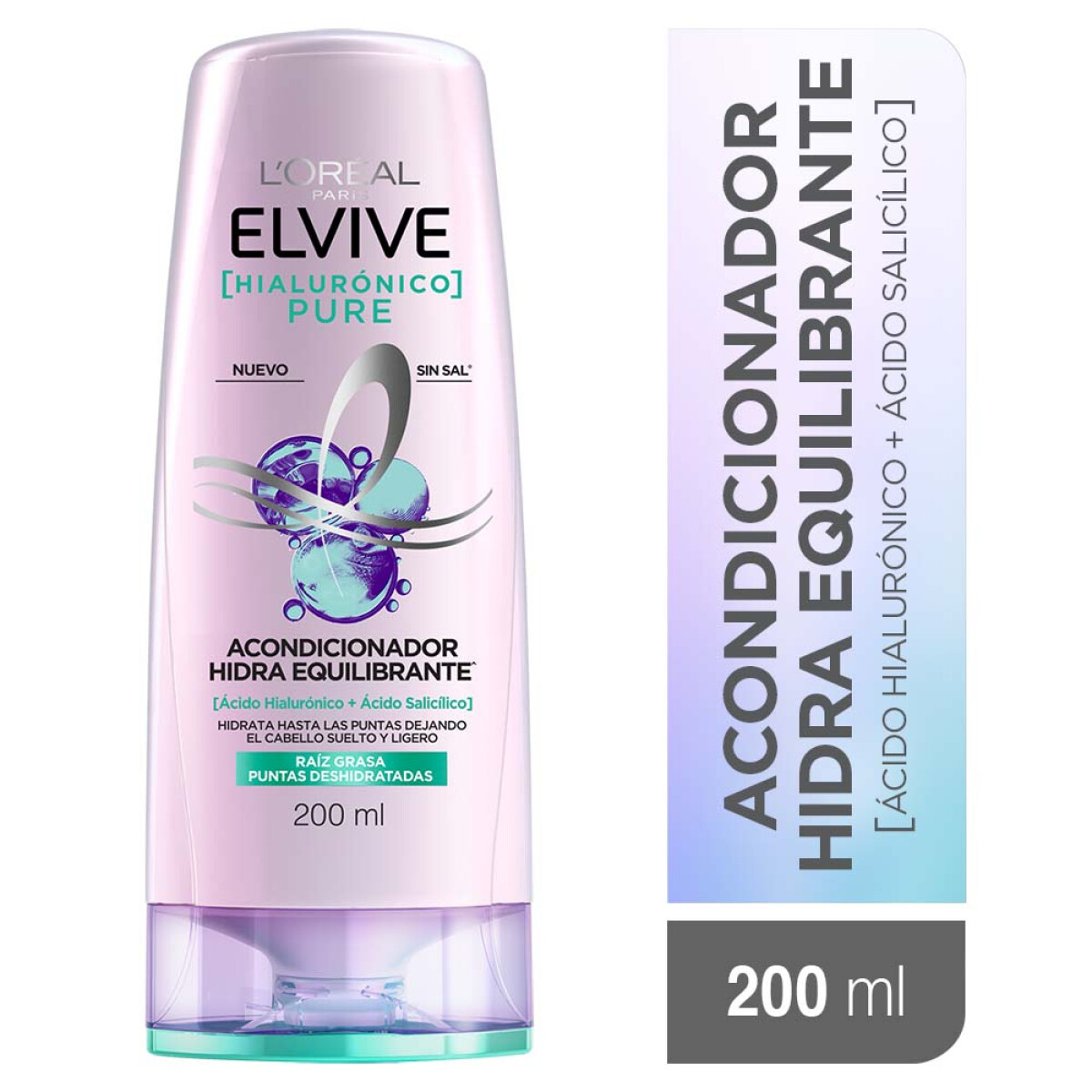 Acondicionador L'Oréal Paris Elvive Hialurónico Pure 200ml 