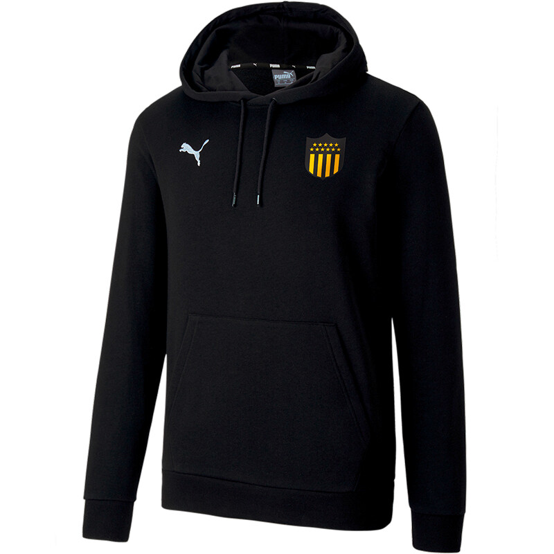 Abrigo Peñarol Cas. Hoody de Hombre Negro