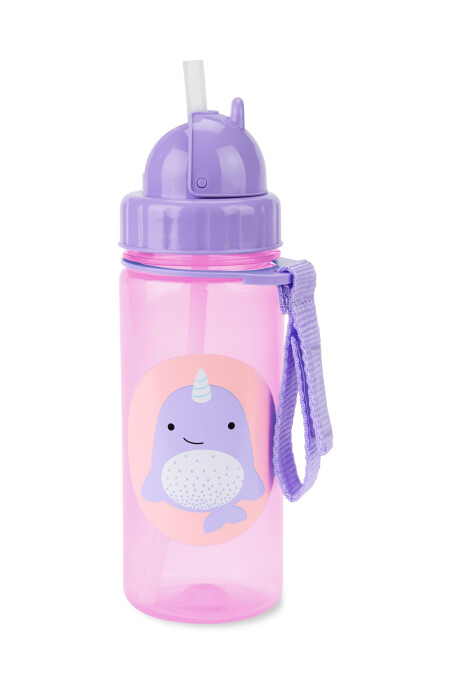 Botella con sorbito diseño narval 0