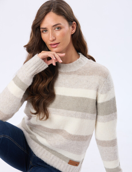 BUZO TEJIDO RAYADO Verde