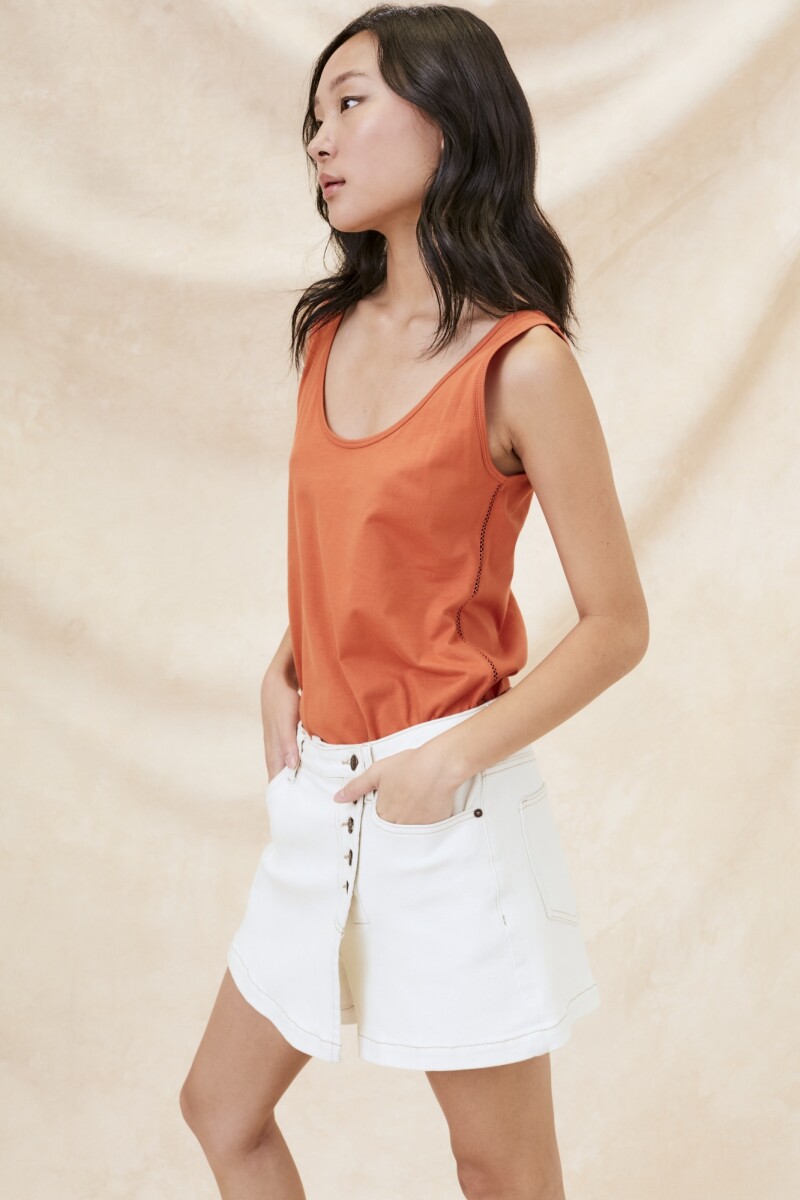 Musculosa Algodón Ocre