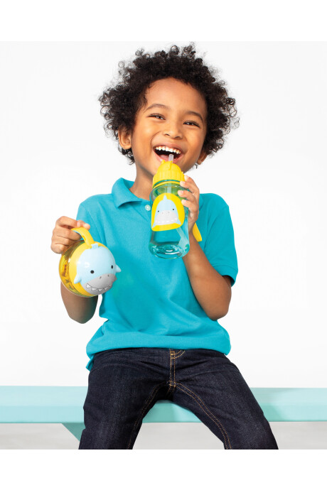Botella Para Niños Con Sorbito Diseño Tiburón Sin color