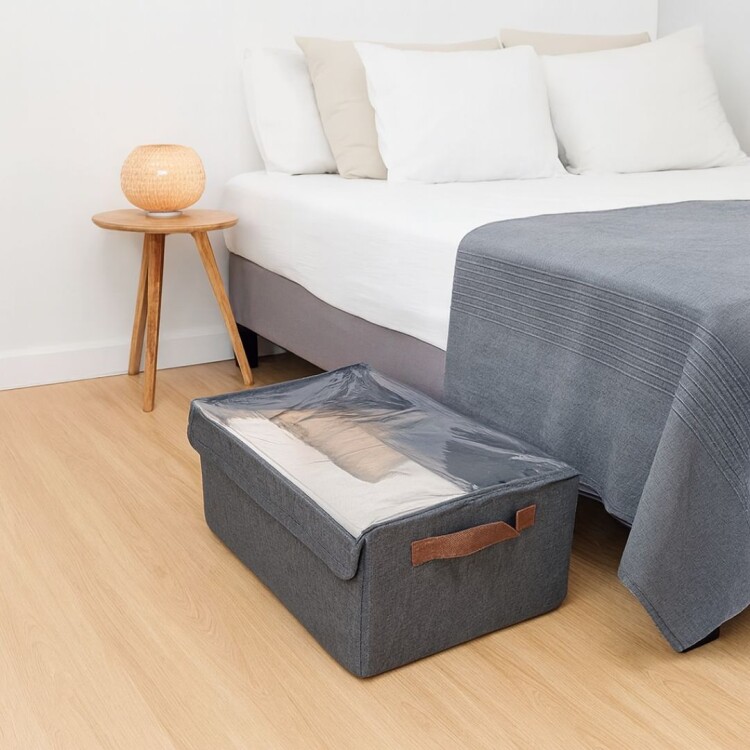 CAJA ORGANIZADOR PLEGABLE TNT CON VISOR 47X28X20CM CAJA ORGANIZADOR PLEGABLE TNT CON VISOR 47X28X20CM