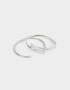 Pulseras Rígidas Sets Metal Pulseras Rígidas De Metal - Plateado