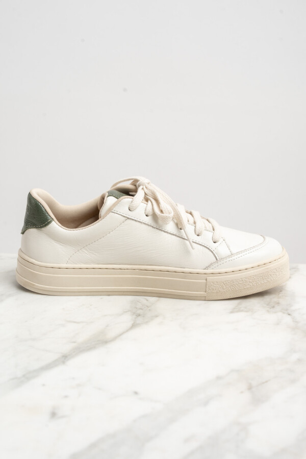 Zapatilla Cuero Verde Ingles