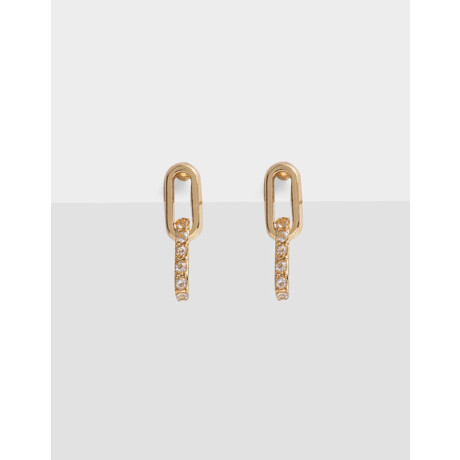 Aros Colgantes Cubic Bañados En Oro Dorado