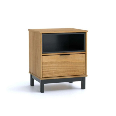 Mesa De Luz Madera 1 Cajion Linea Denise