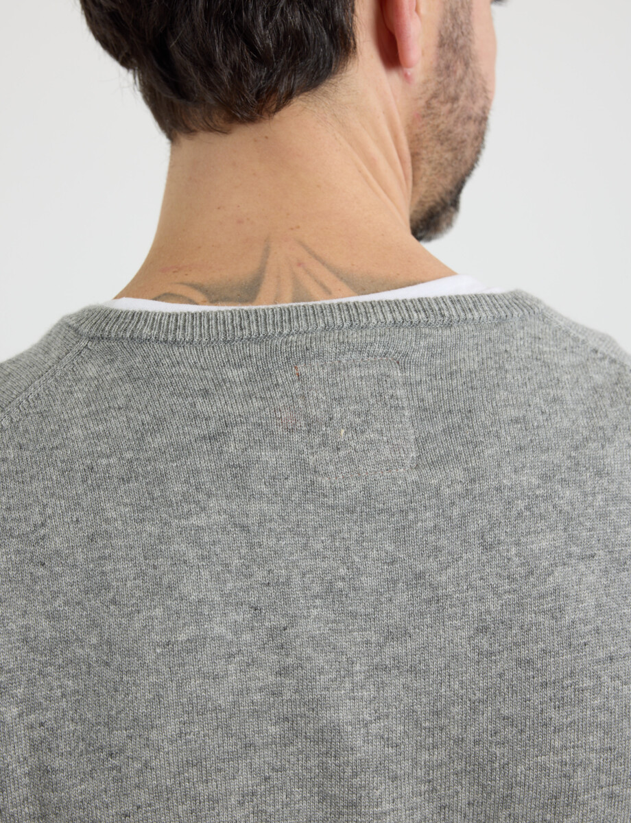 470418 SWEATER HARRY Gris Medio Melange